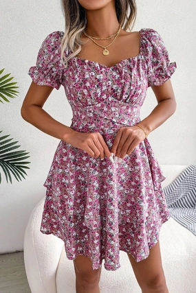 BROKEN FLOWER BIG PLACE DRESS_CWDSD2535 Trendy summer outfit photo look