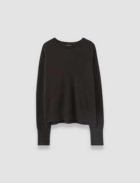 Sleek Surface Brushed Cashmere Round Neck Jumper
