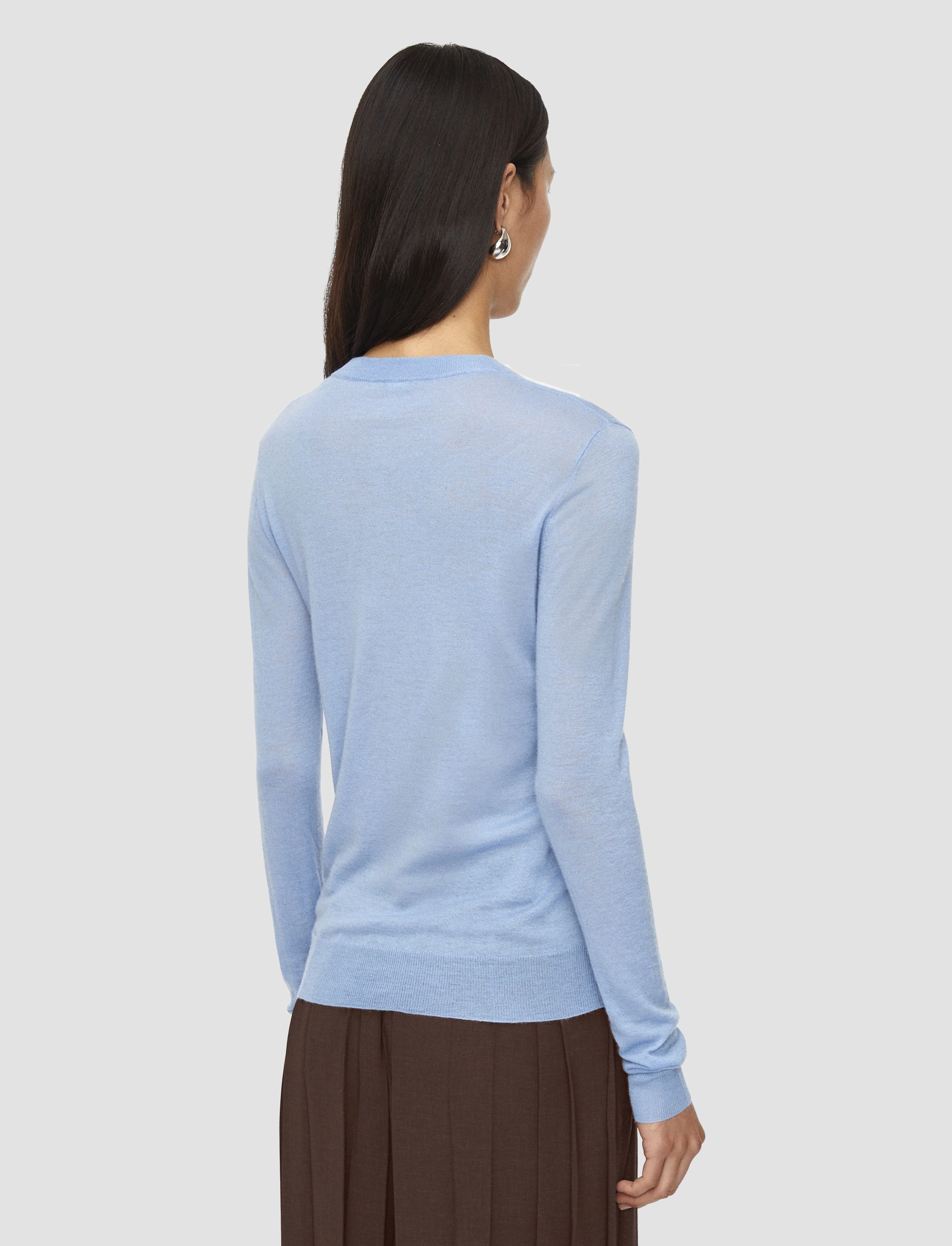 Cashair Round Neck Jumper Smooth Flatlock Seams