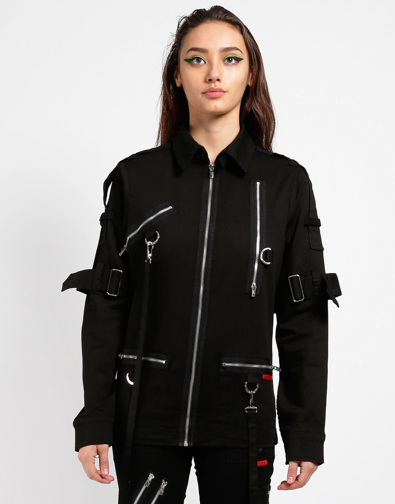 Zip Off Detailing Bracelet Utility Jacket
