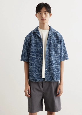Lightweight Feel Smooth Style Printed Denim Shirt