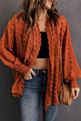 Stylish and Relaxed CHIFFON SWISS DOT MID LENGTH SHRUG FOR WOMEN