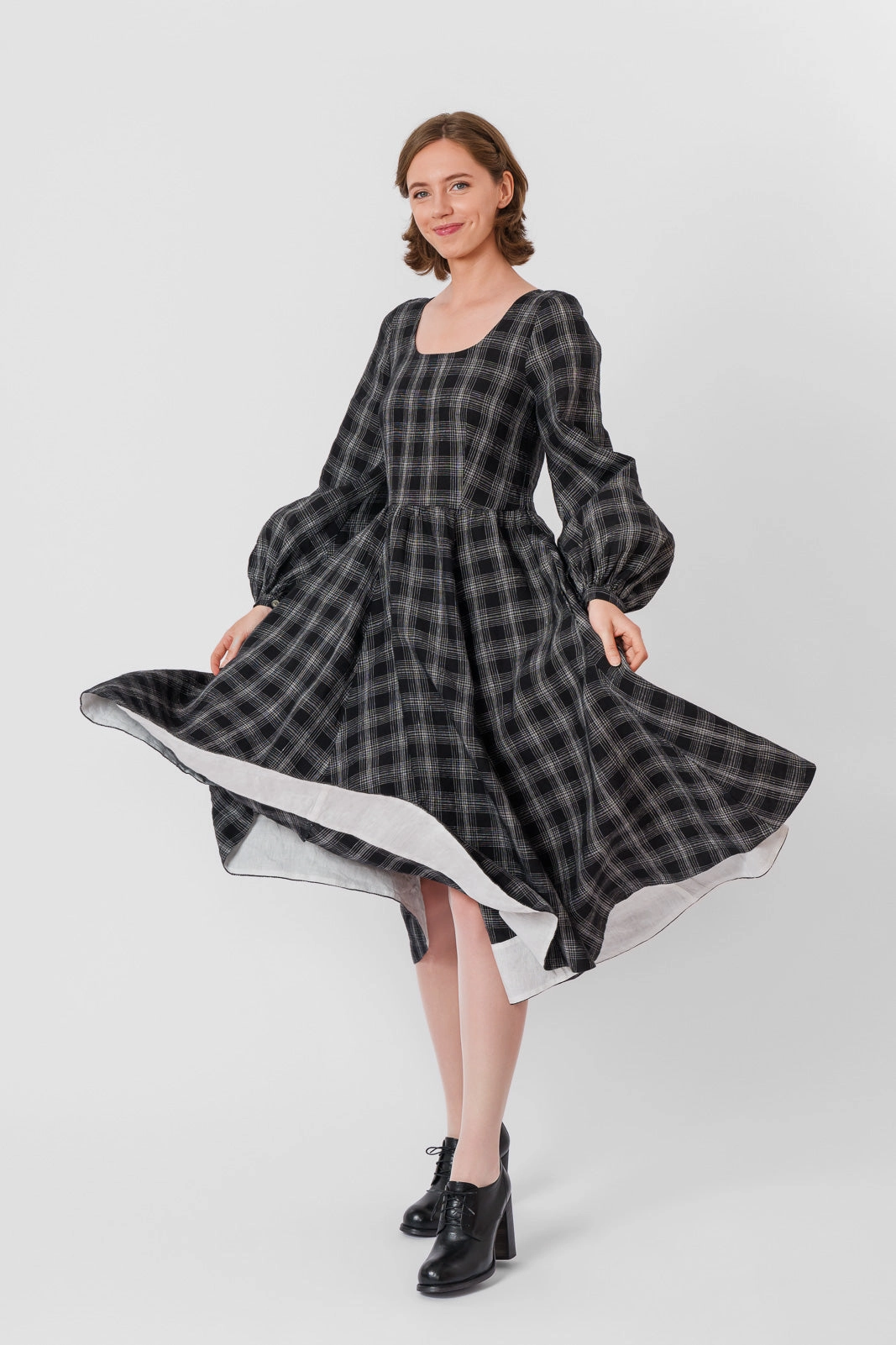 Trendy Layer Carmen Dress, Long Sleeve