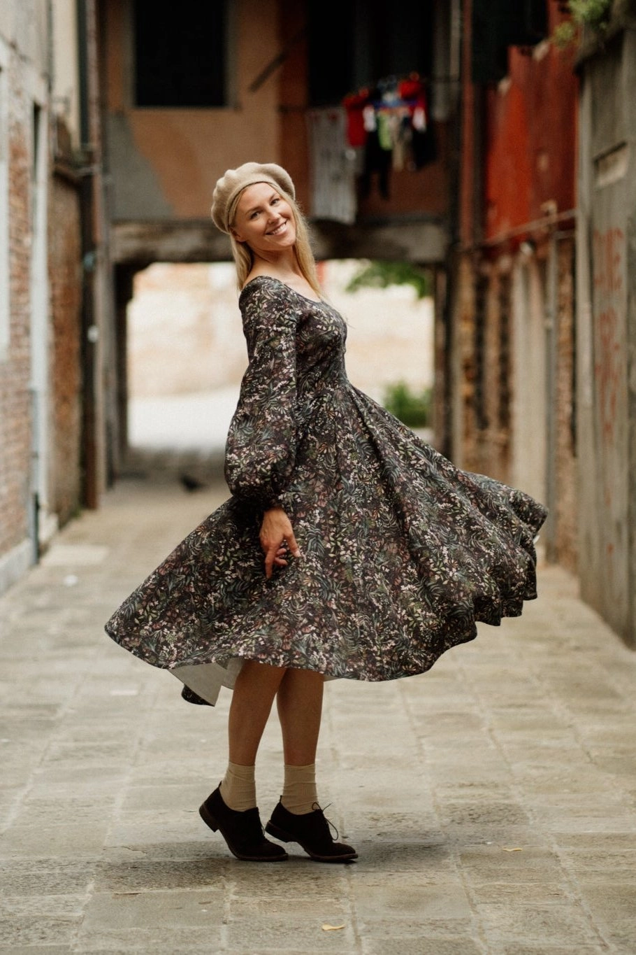 Carmen Dress, Long Sleeve Pure Elegance Comfortable and Fashionable