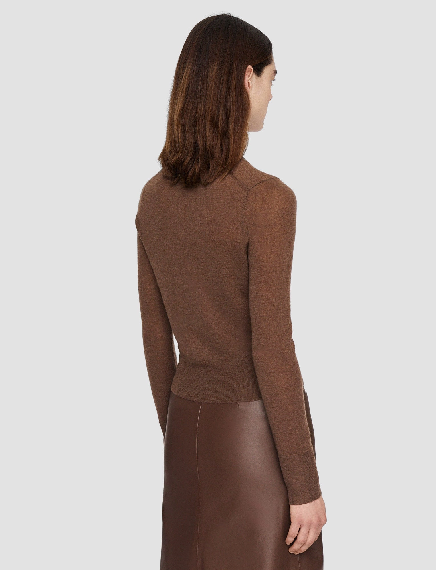 Office Friendly Wrinkle Recovery Fabric Cashair Cardigan