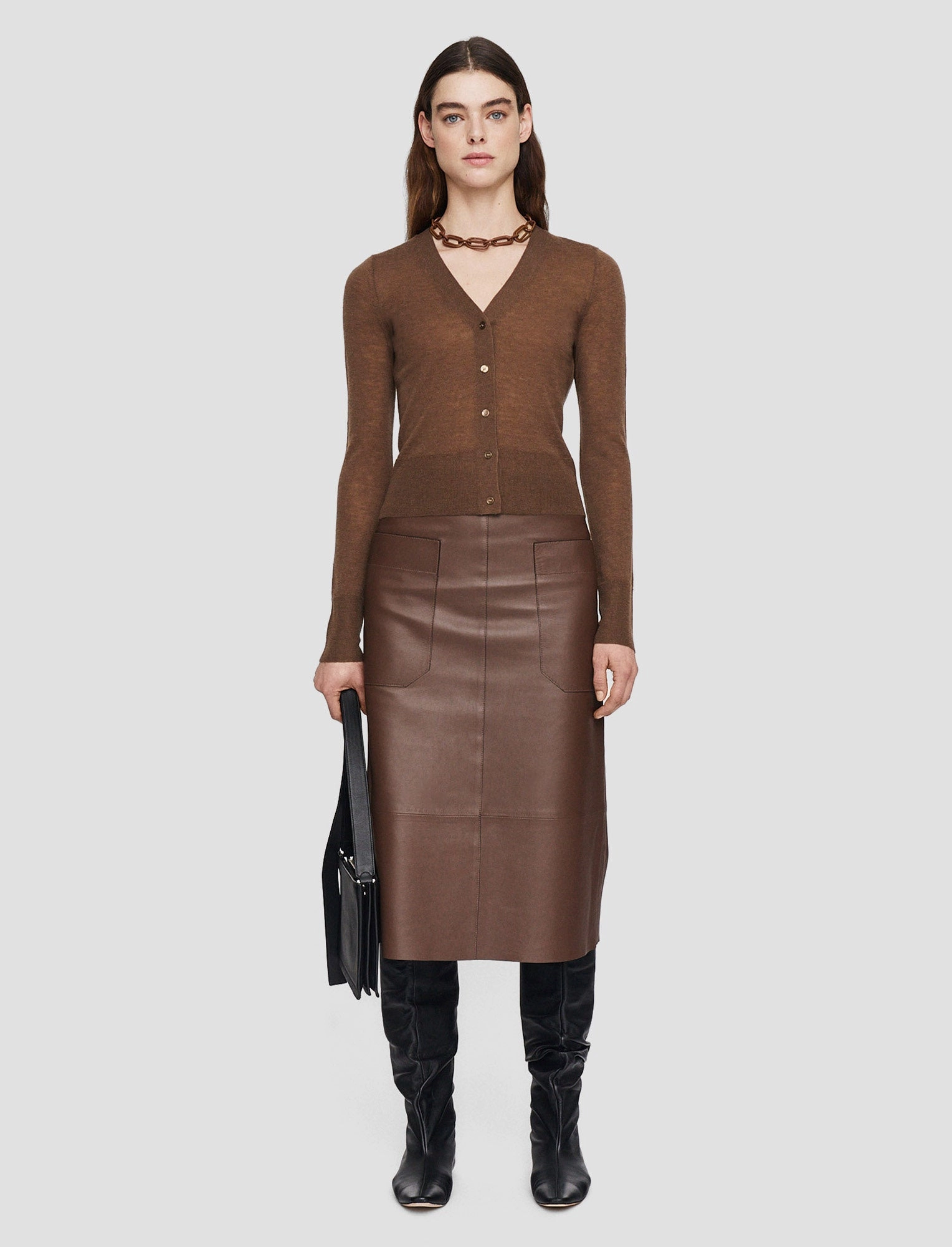 Cashair Cardigan Merino Wool Blend Thermoregulating Fabric