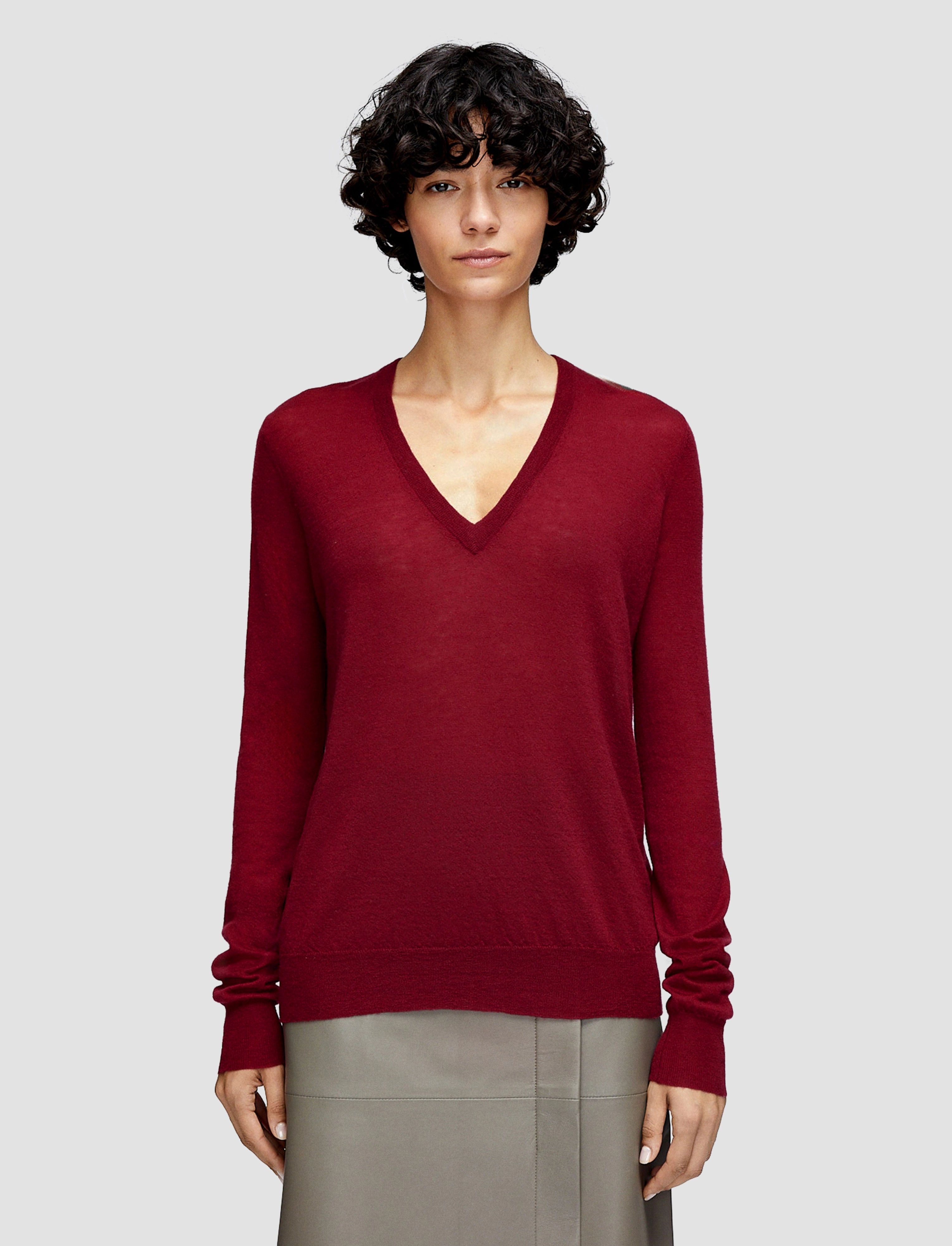 Cashair V Neck Jumper Simple Wear