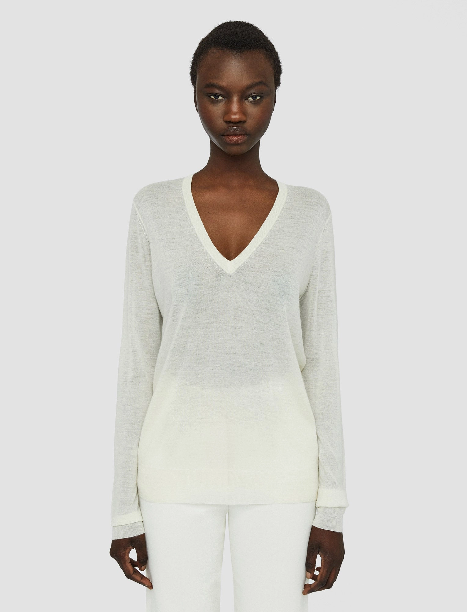 Seasonal Trend Cashair V Neck Jumper