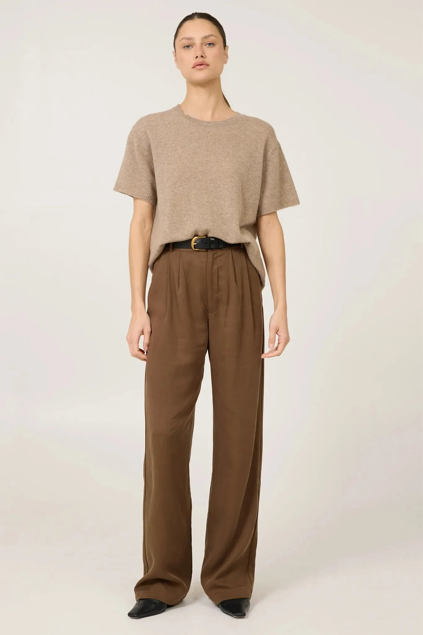 Winter Styling Seasonal Layers Sloane Cashmere T-shirt