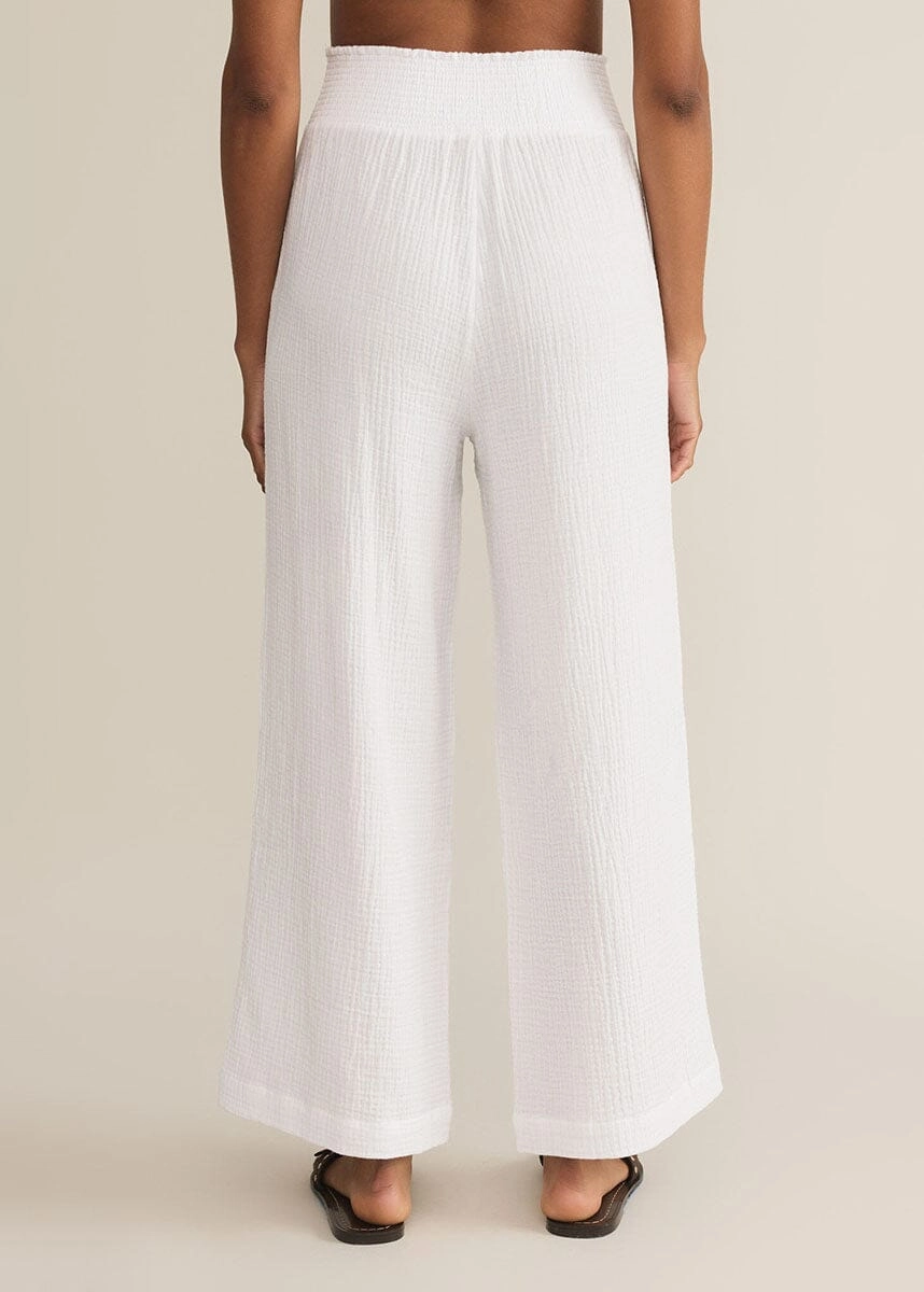 Cassidy Gauze Full Length Pant - White stain resistant coating SturdyBeltLoops