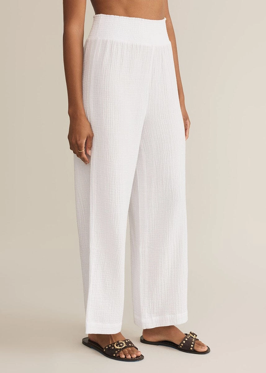 Essential Comfort Cassidy Gauze Full Length Pant - White