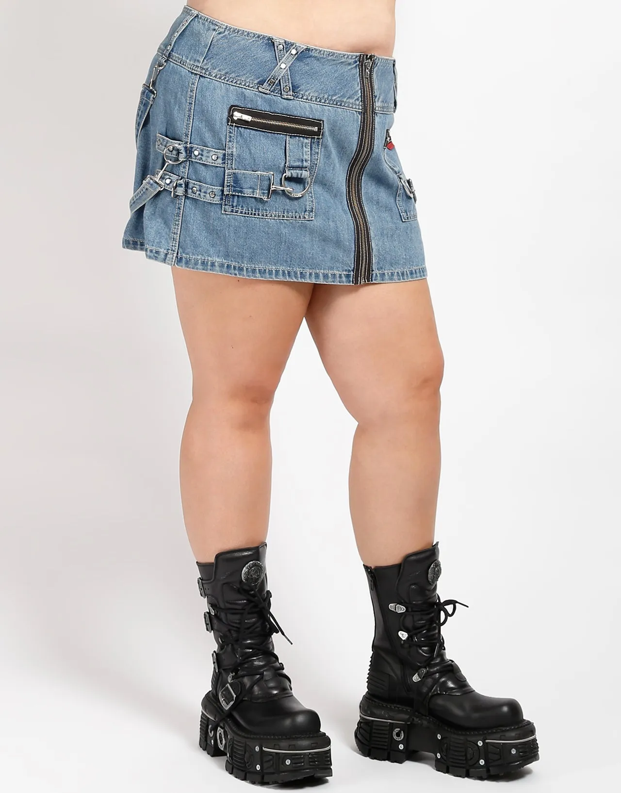 LightweightInsulation CURVE MEGA RING SKIRT LIGHT INDIGO DENIM