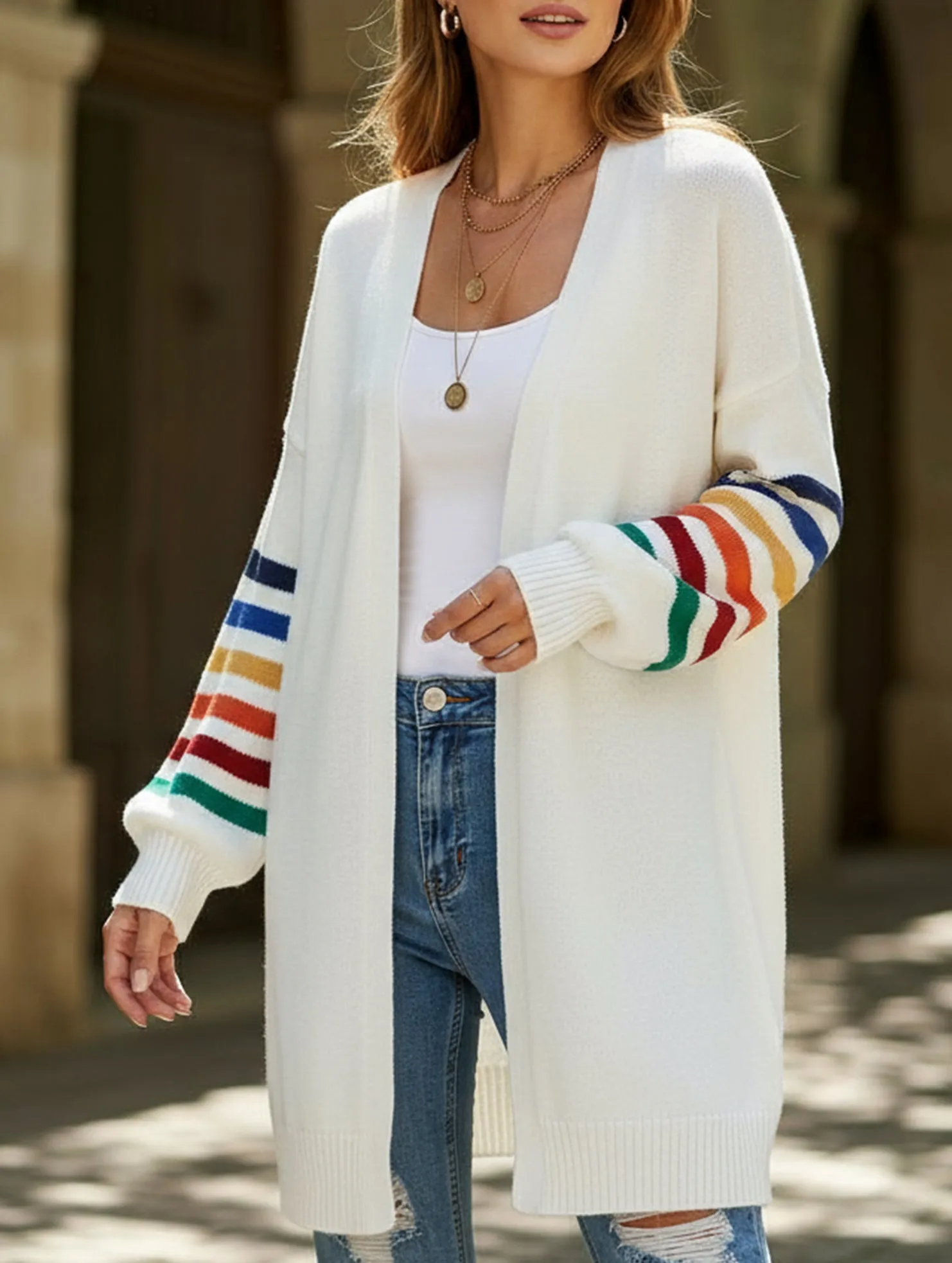 Casual patchwork knitted sweater Casual Pullover SlimFitAdaptation