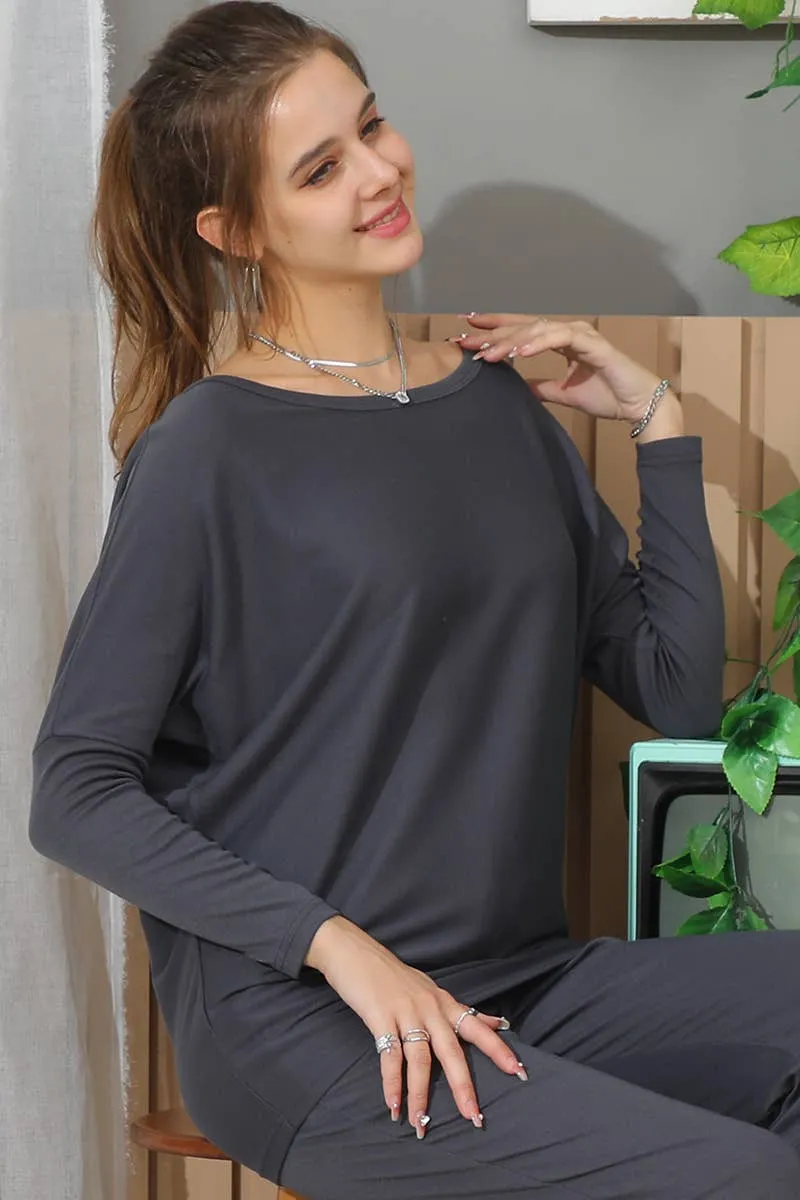 MultiPanelDesign BreathableFabricTech CASUAL SOLID LONG SLEEVE T SHIRT-CWTTL1449_CWTTL1449