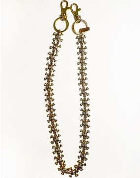 Rubberized grip Refined fit MINI SKULL CHAIN GOLD