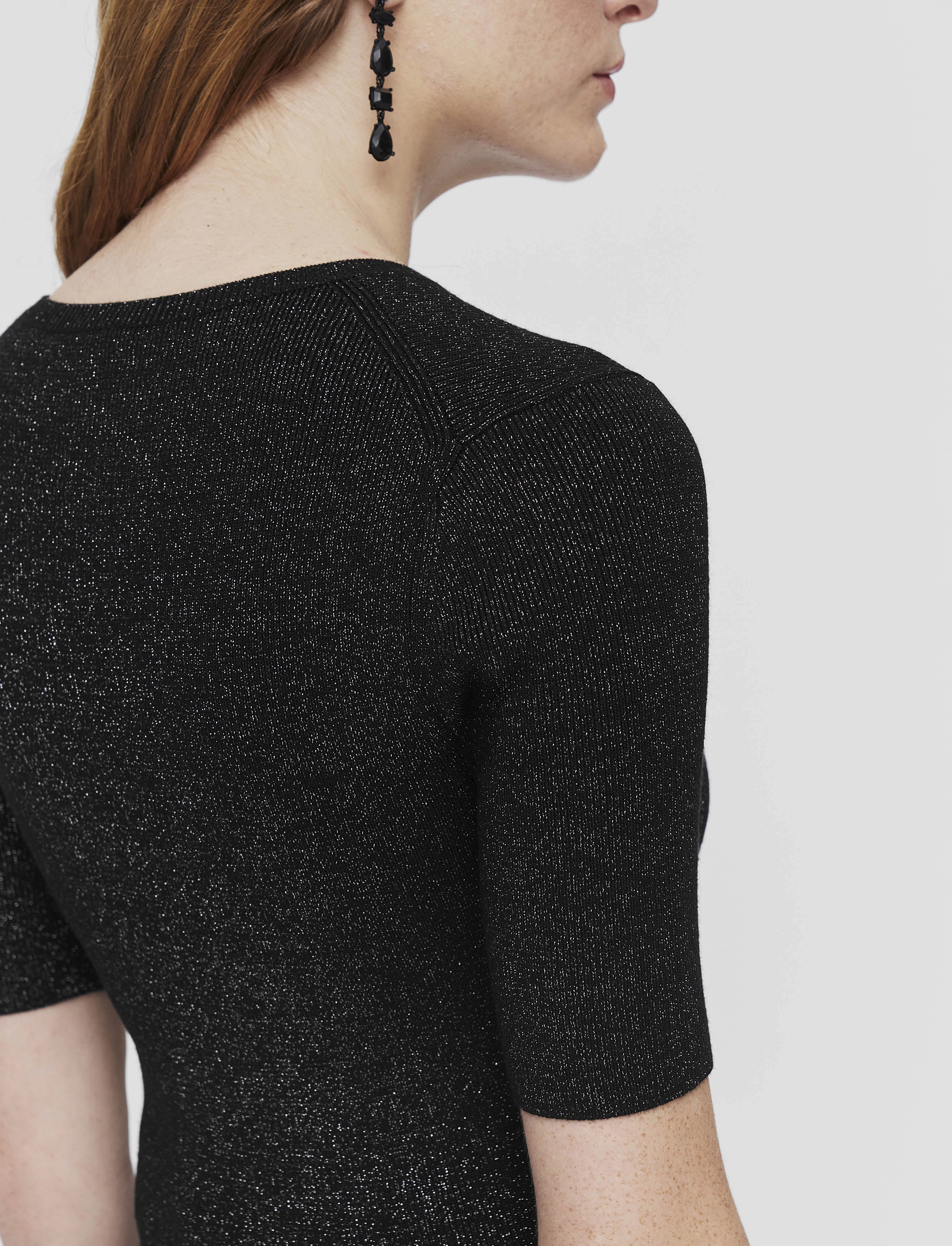 LowMaintenance Care Domat Pleated Lurex Dress