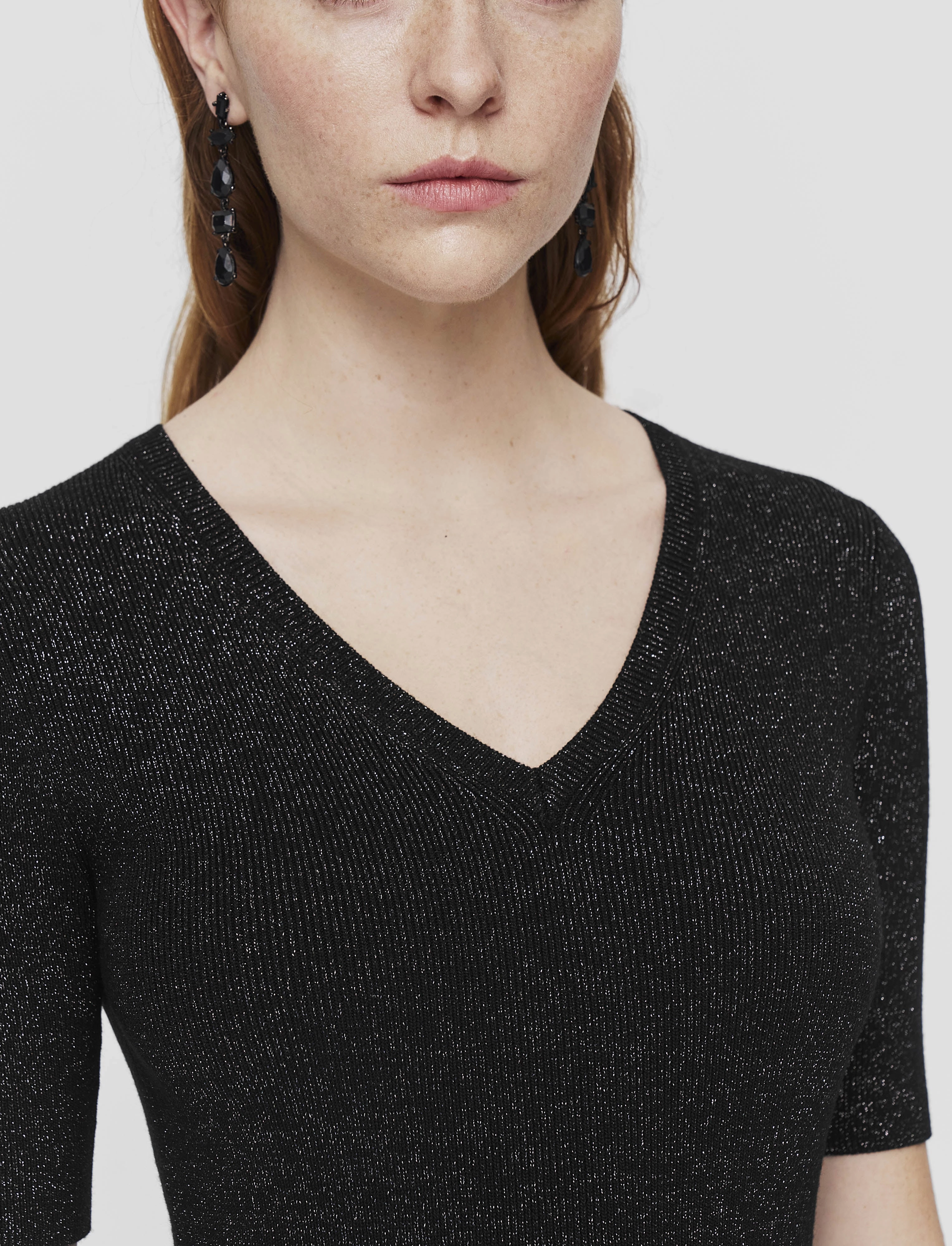 Cold Ready Domat Pleated Lurex Dress