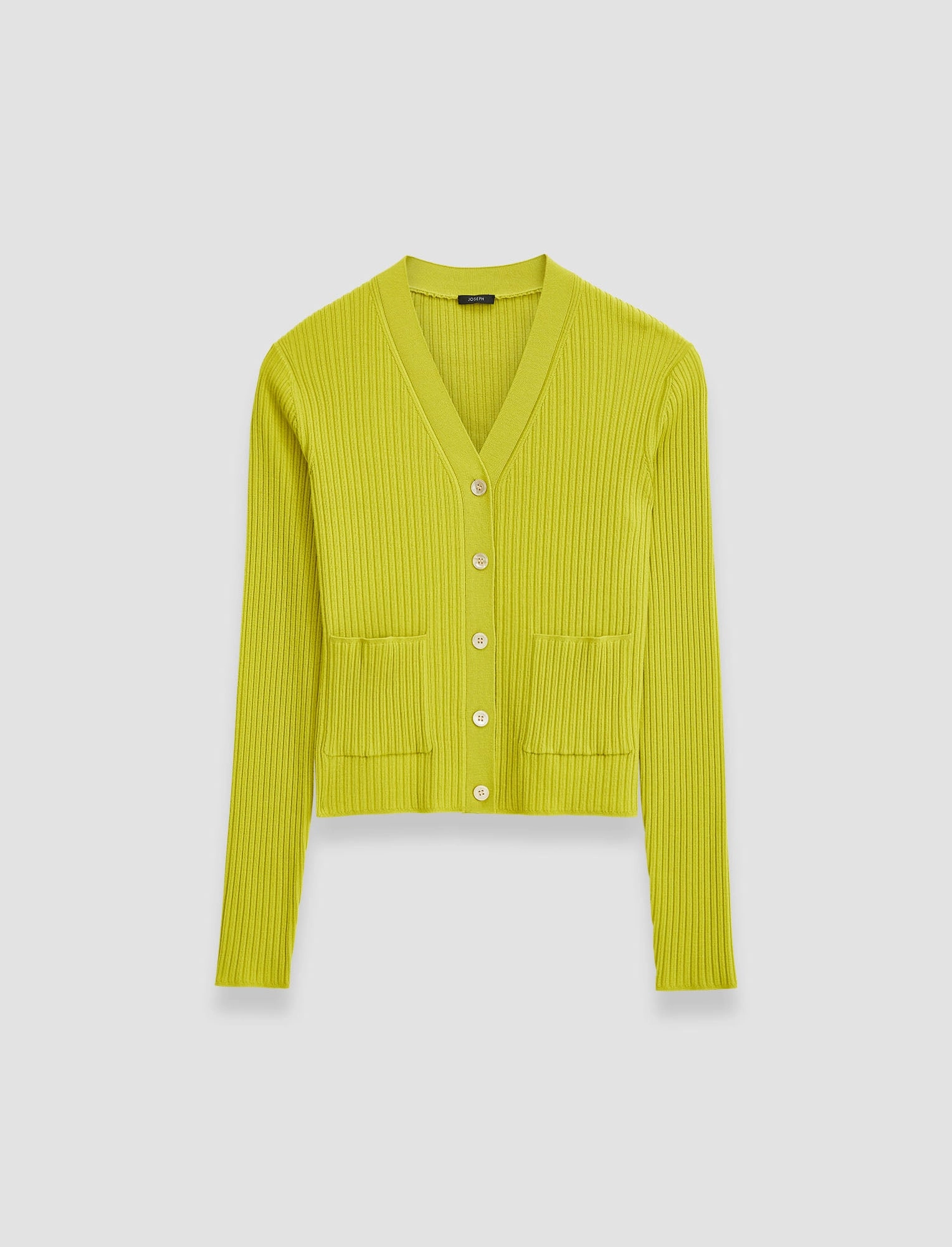 Merino Rib Cardigan Daily Casual