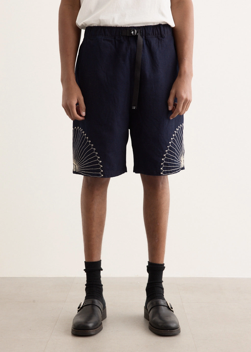 Weekend Style Outdoor Adventure 10oz IDG x IDG Denim Easy Shorts (FUROSHIKI Embroidery)