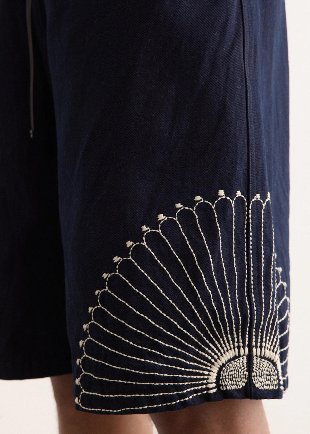 10oz IDG x IDG Denim Easy Shorts (FUROSHIKI Embroidery) Teen Outfit Eco Friendly Travel Outfit Everyday Basic