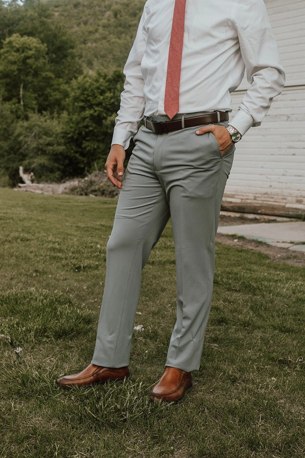 Versatile Layering Options Washable 2-Pant Flex Suit Grey