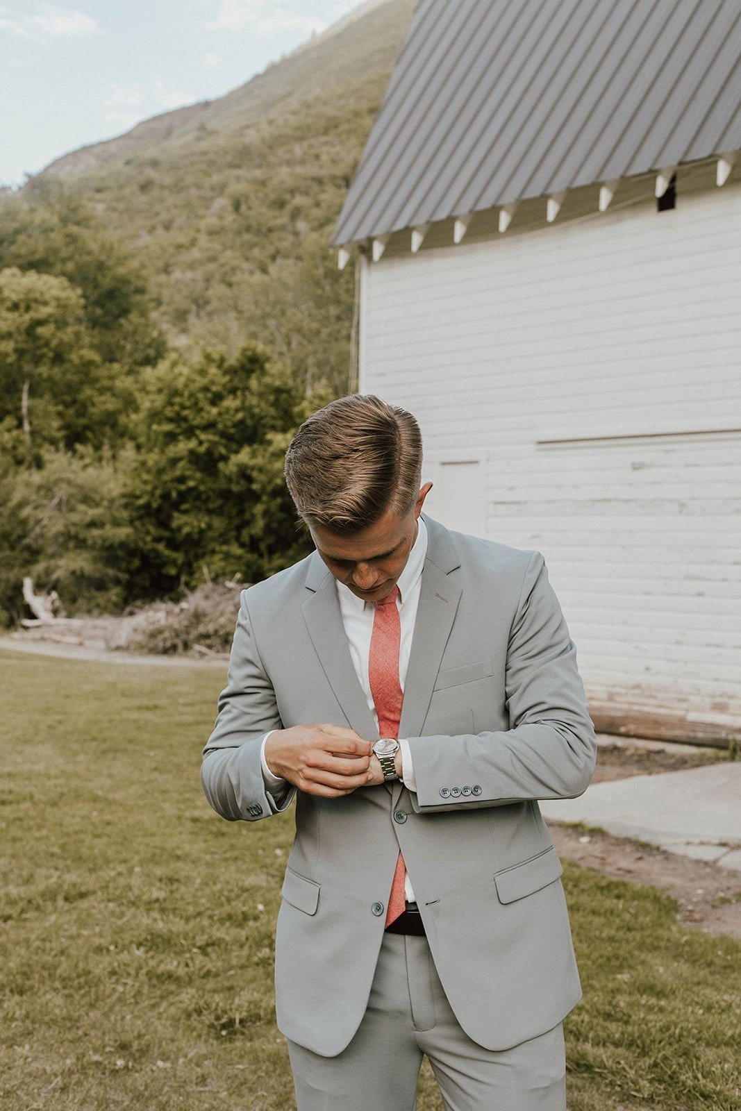 Sophisticated Comfort Versatile Look Washable 2-Pant Flex Suit Grey