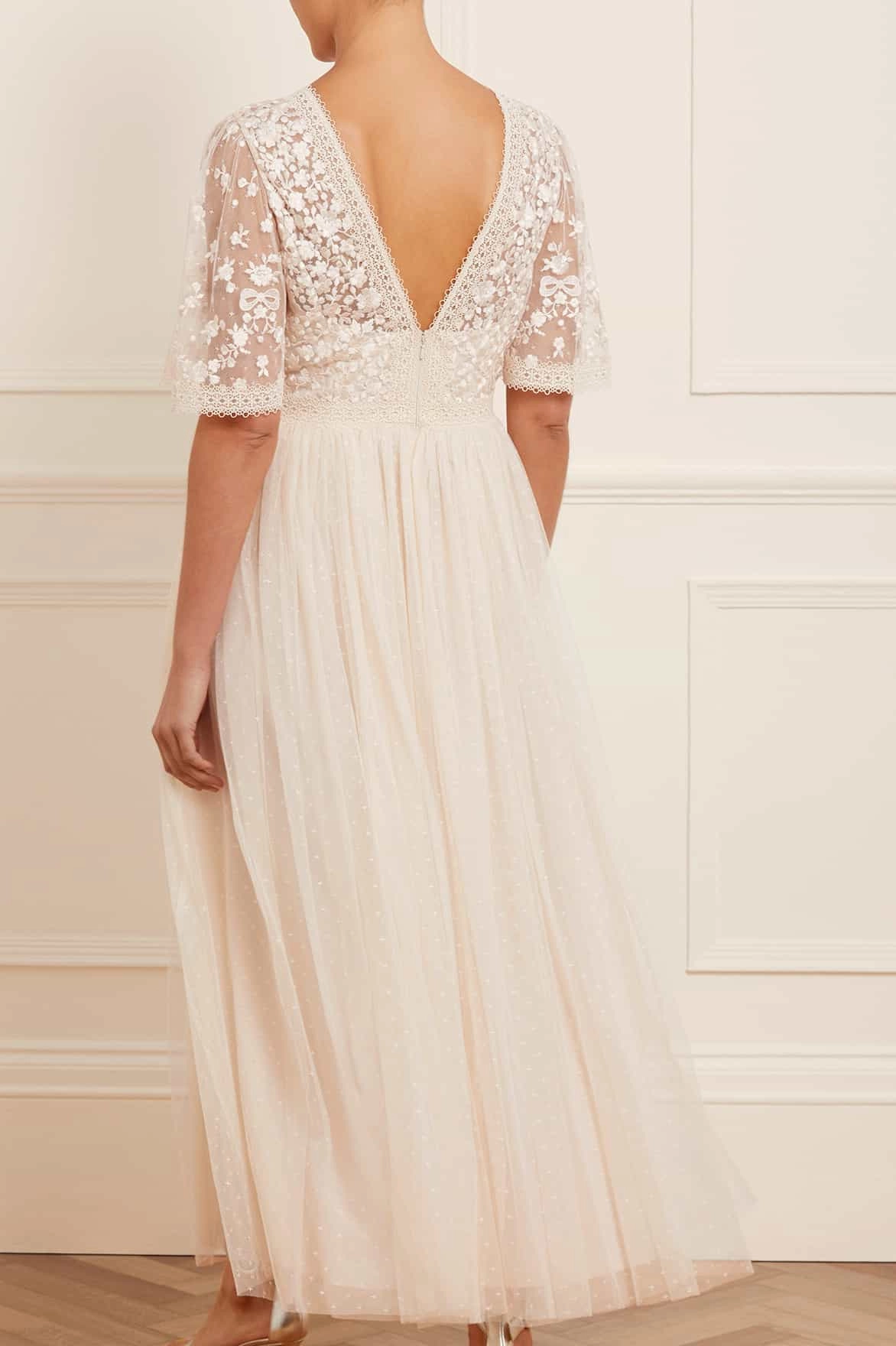 Celestia Ribbon Bodice Ankle Gown Relaxed Fit Look