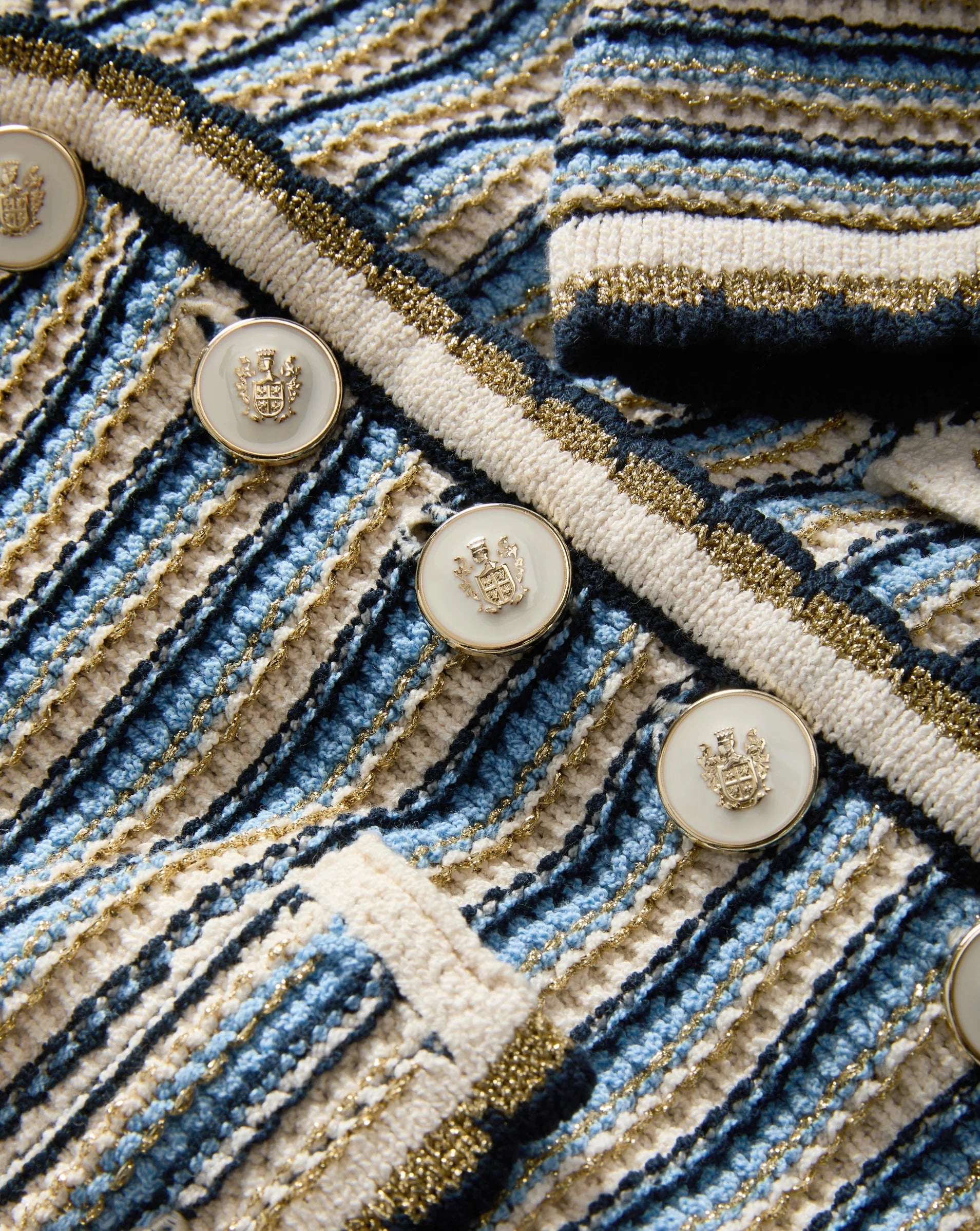 Ceriani Knit Jacket Navy Multi Blueprint