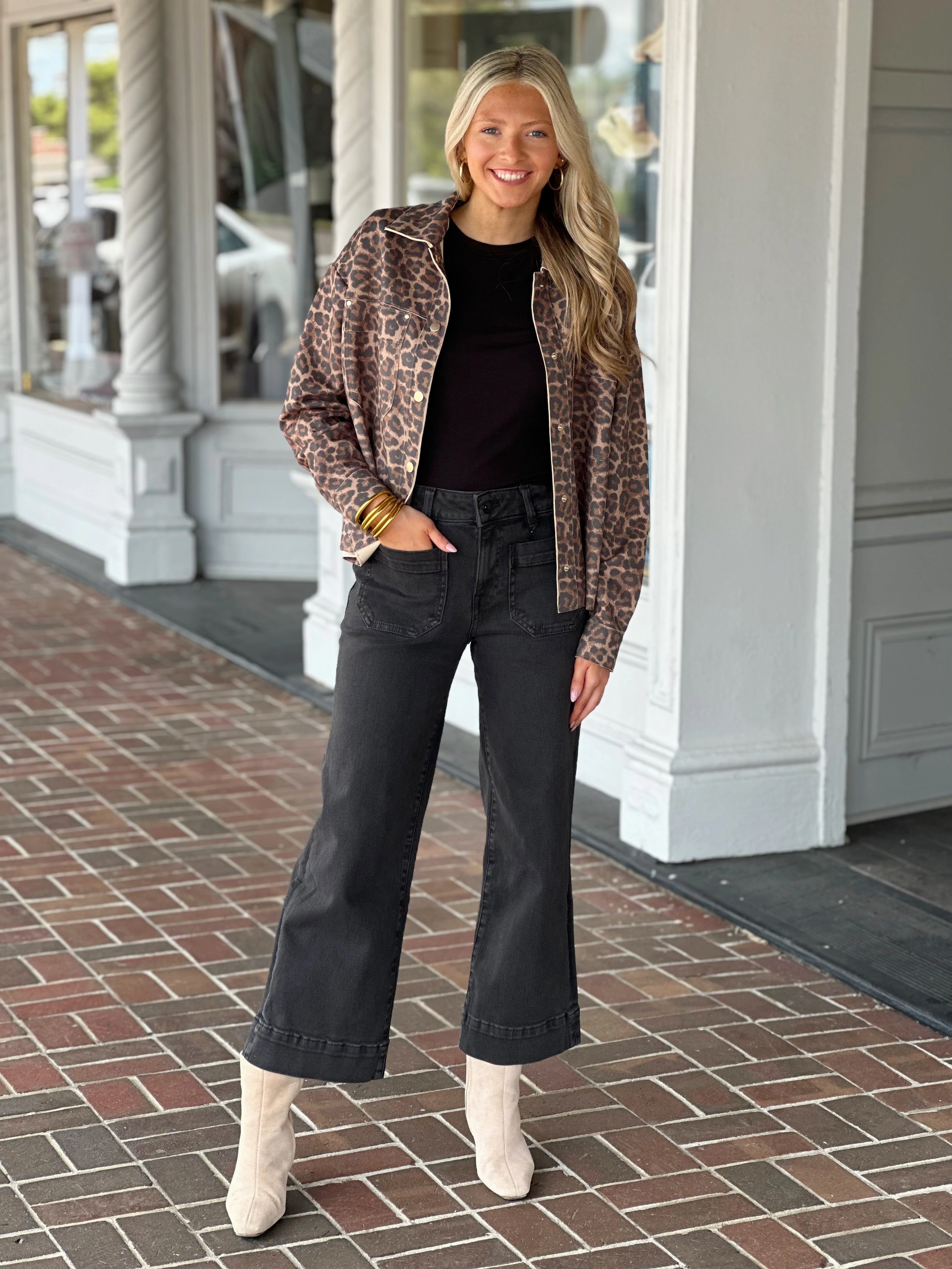 Very Cold Charlie B Leopard Printed Jacket