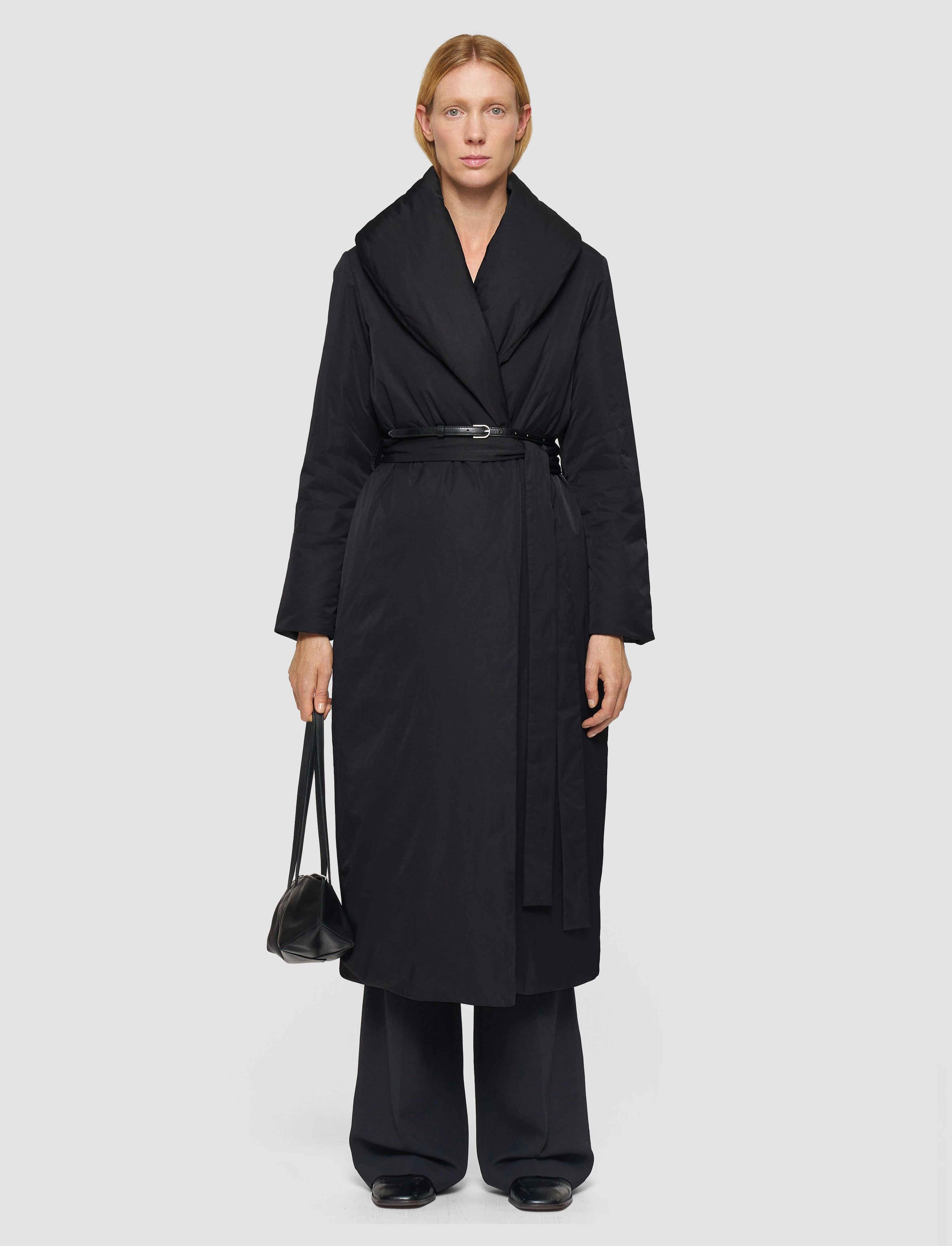 Charlot Padded Duck Down Coat Convertible Cuff System Stripe Look