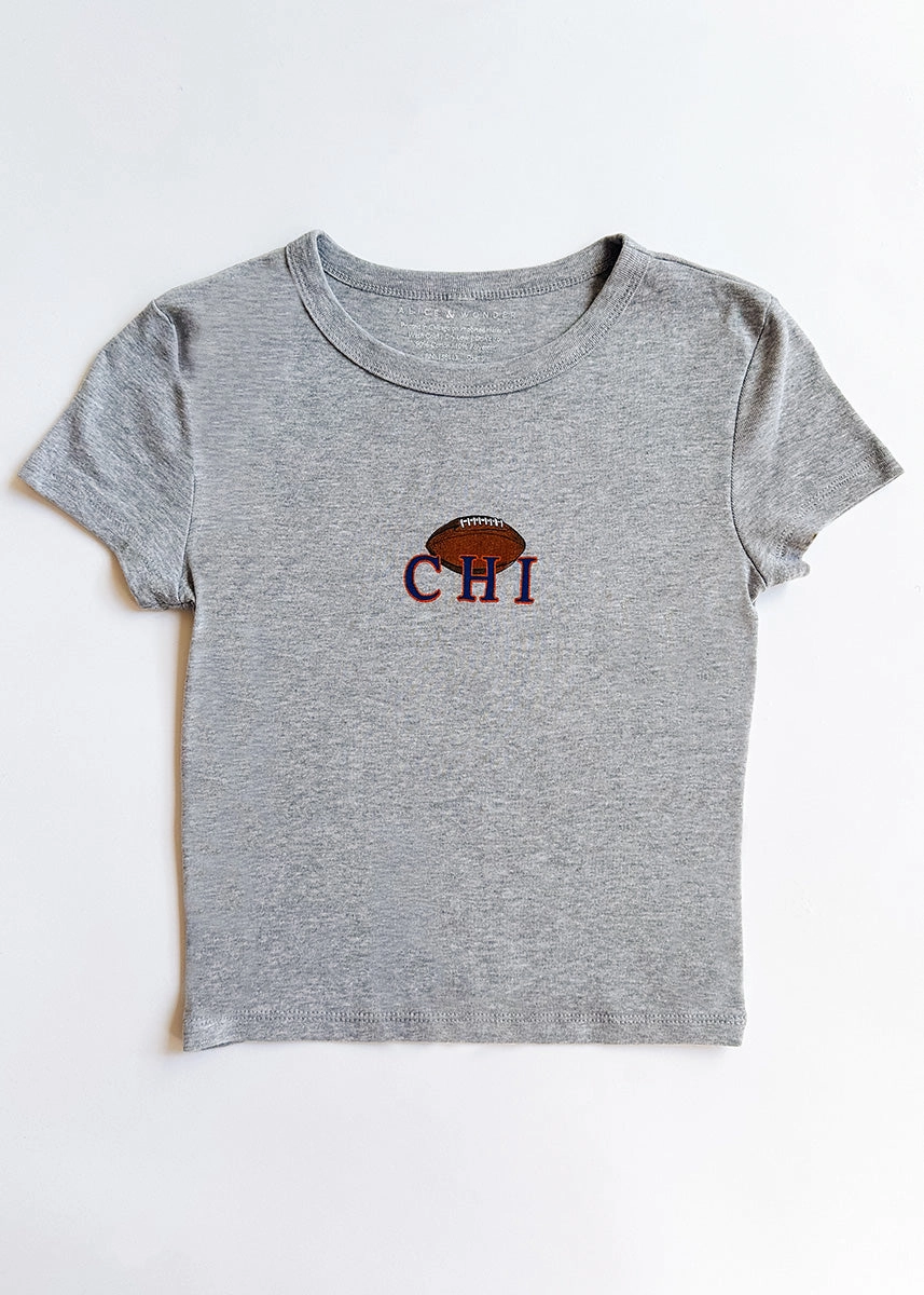 Chi Football Baby Tee StaticResistantFabric