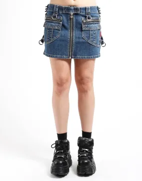 Stretch Panel POWER SKIRT DENIM