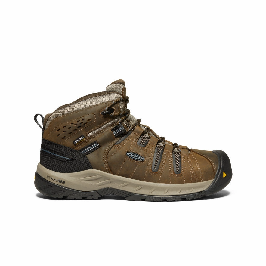 Men's Flint II Waterproof Boot (Steel Toe)  |  Cascade Brown/Orion Blue Elastic Breathable All Day Worker