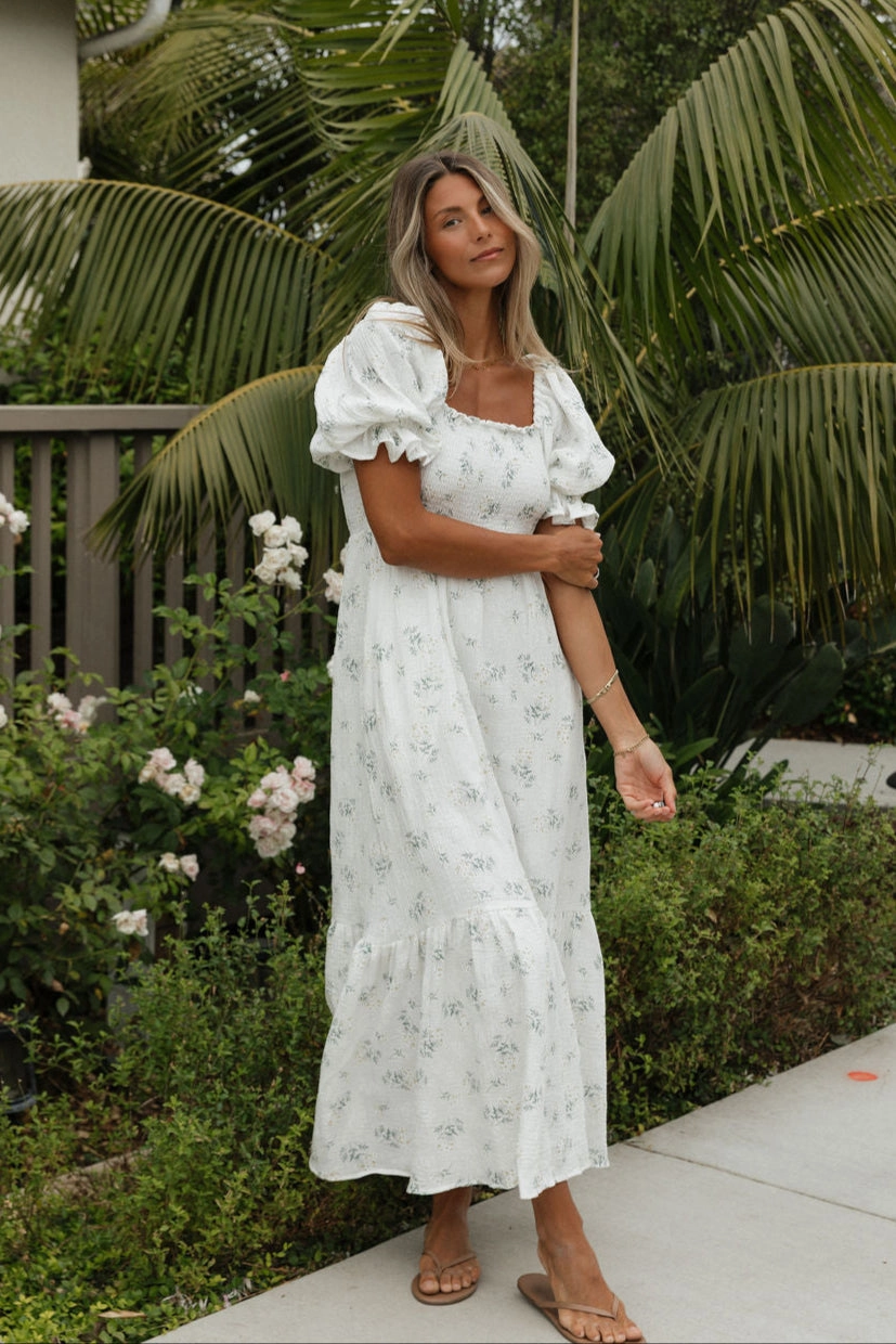 Modern Form Soft Detail Livvy 100% Cotton  Maxi Dress in Chamomile - Bump Friendly & Inclusive Sizing