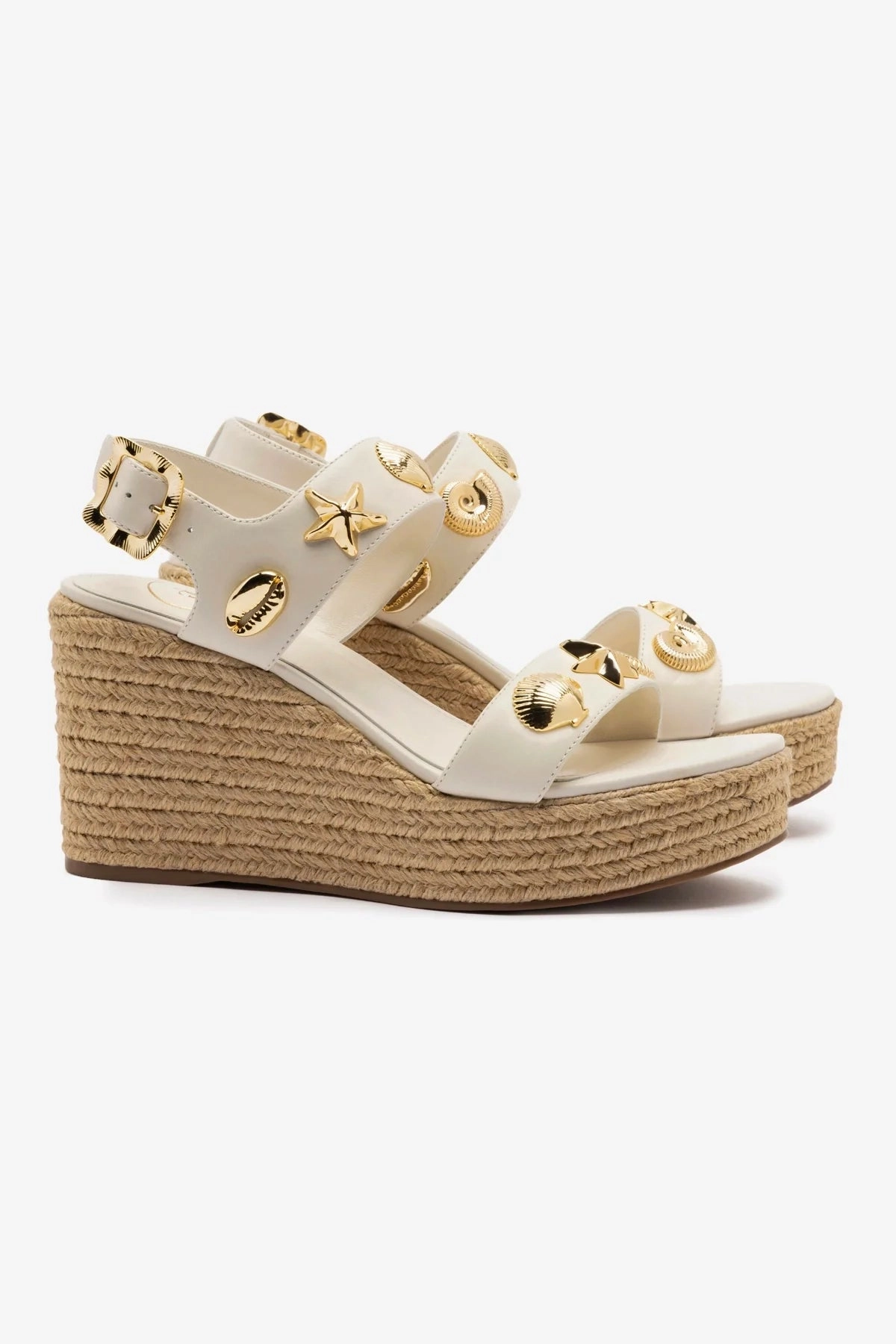 Durable Sole Madison Espadrille In Ivory Leather