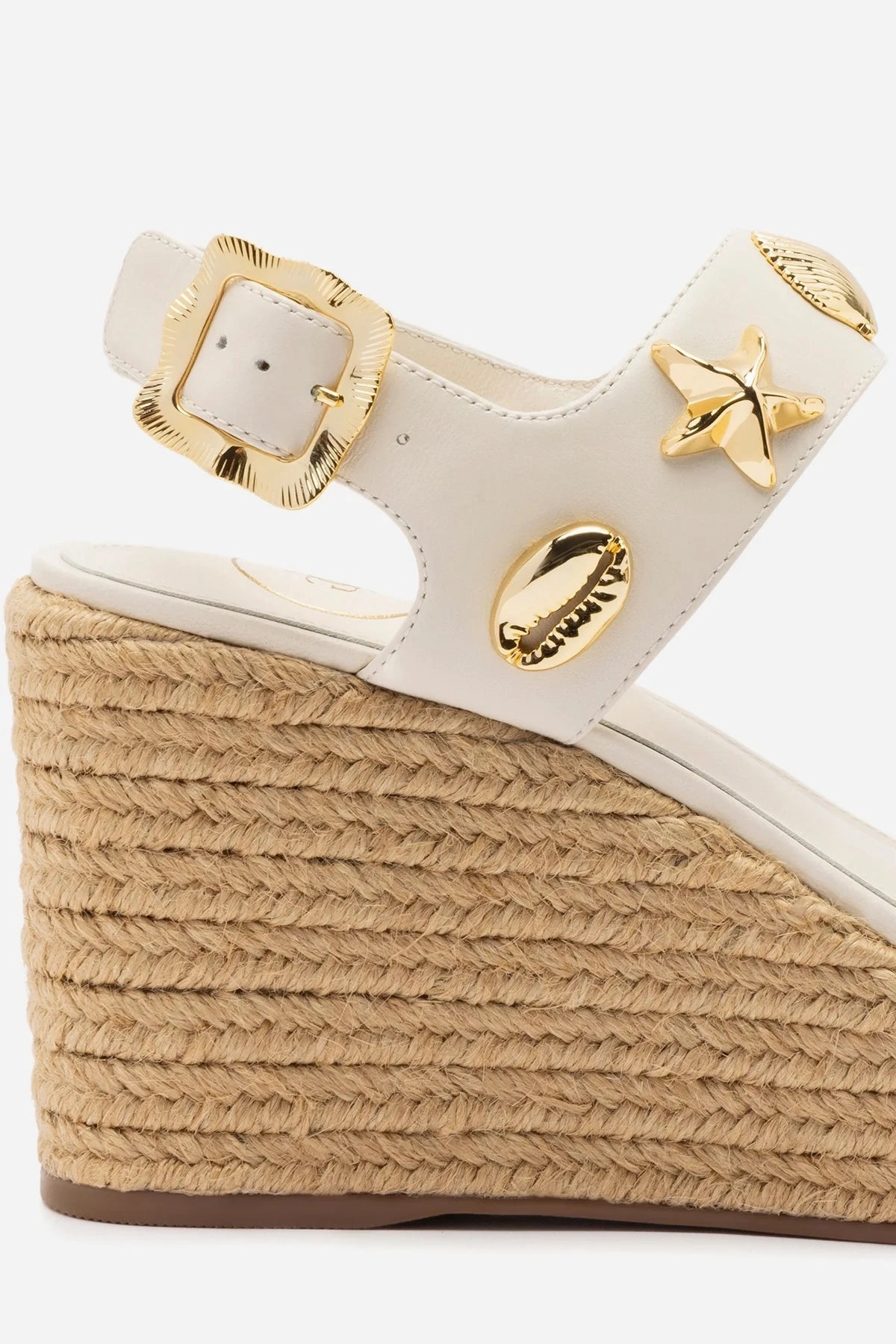 Barefoot feel Madison Espadrille In Ivory Leather