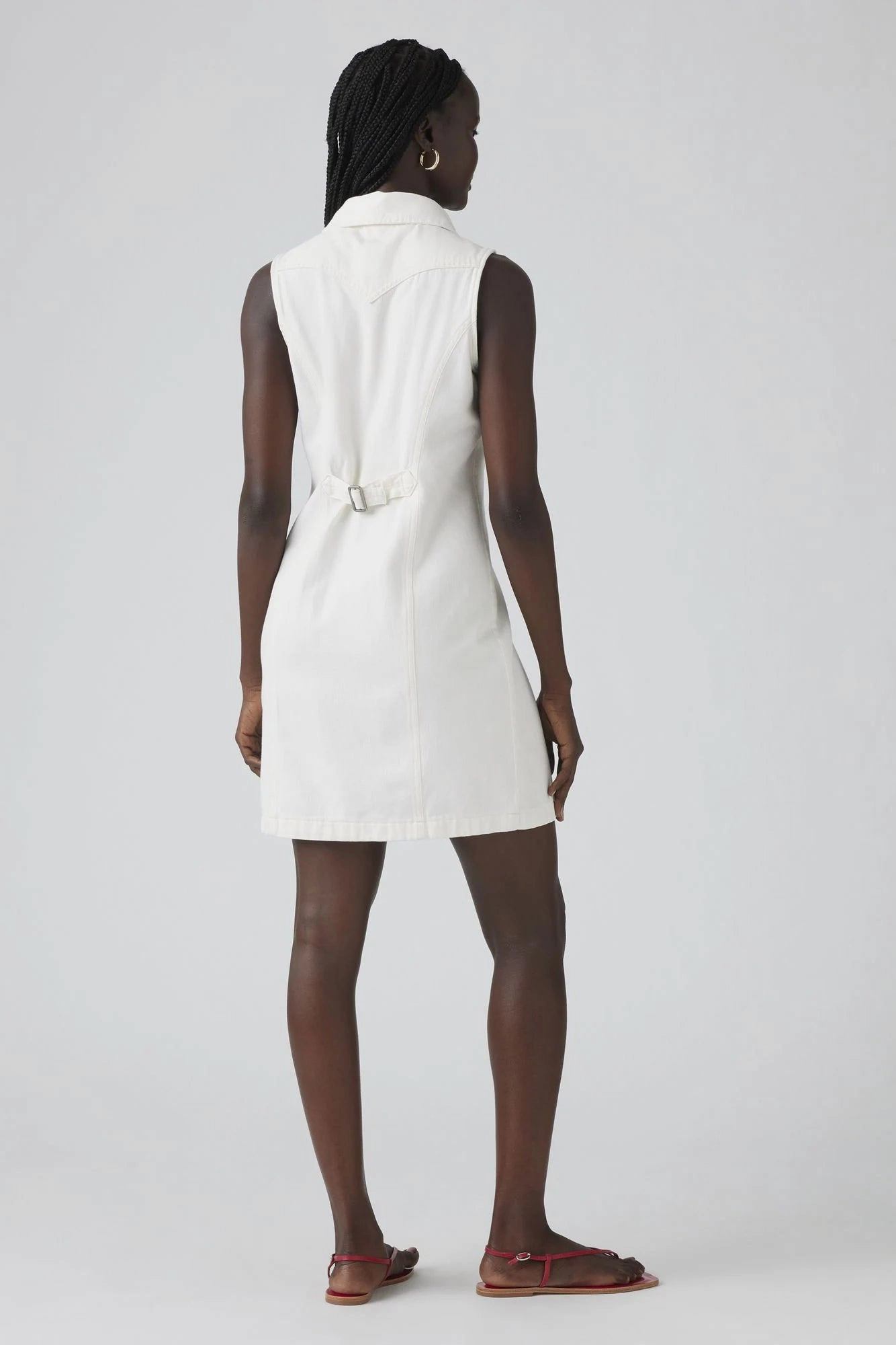 Zeda Denim Dress Flattering Shape Look