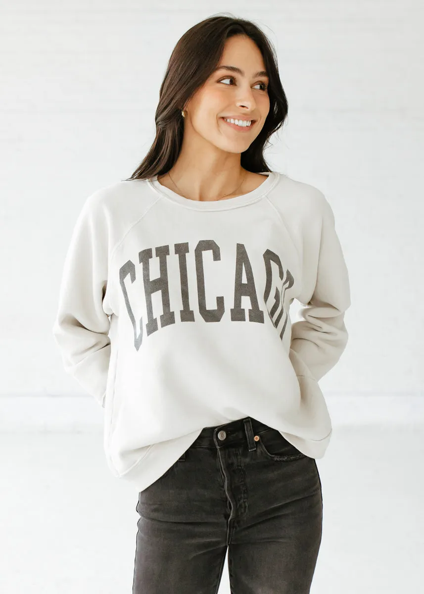 winter warmth Comfortable knit piece Chicago Classic Crew Sweatshirt - Vintage Stone