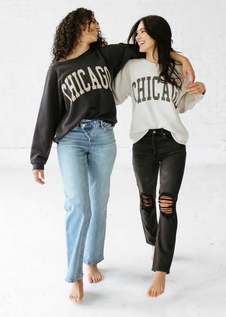 Chicago Classic Crew Sweatshirt - Vintage Stone Trendy Wear