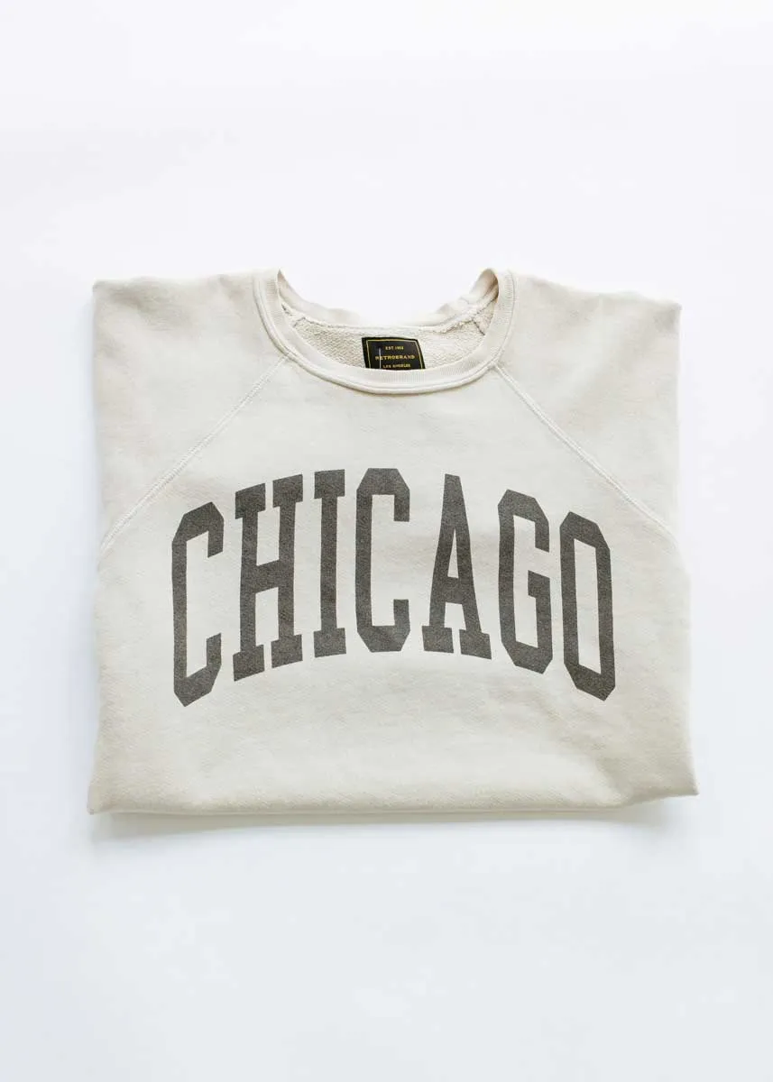 Machine washable Light Warmth Chicago Classic Crew Sweatshirt - Vintage Stone