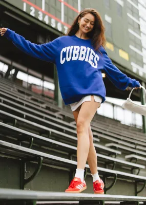 Flexible Waistband Casual Comfort Chicago Cubbies Puff Sweatshirt