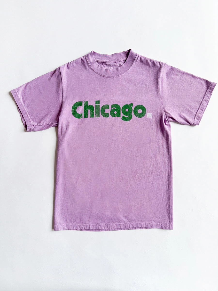 MoistureWicking Technology Chicago. Oversized Tee - Purple & Green
