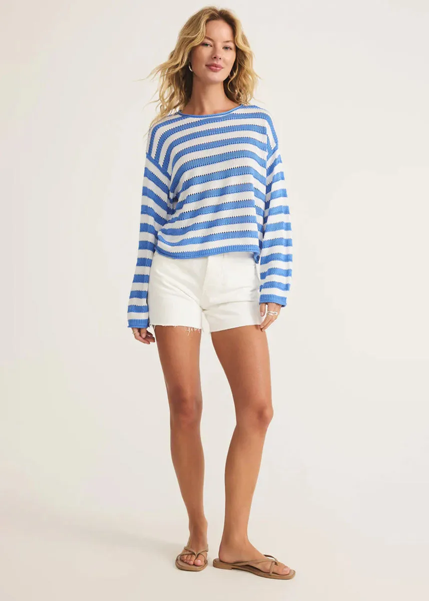 Prado Stripe Sweater - Bay Blue Layering Piece