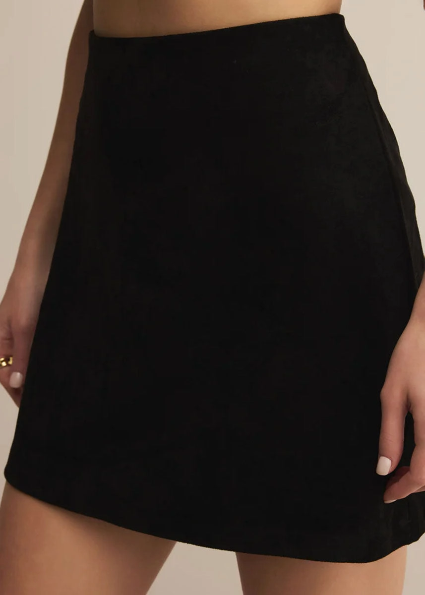 Ciera Suede Mini Skirt - Black All Season Casual Style