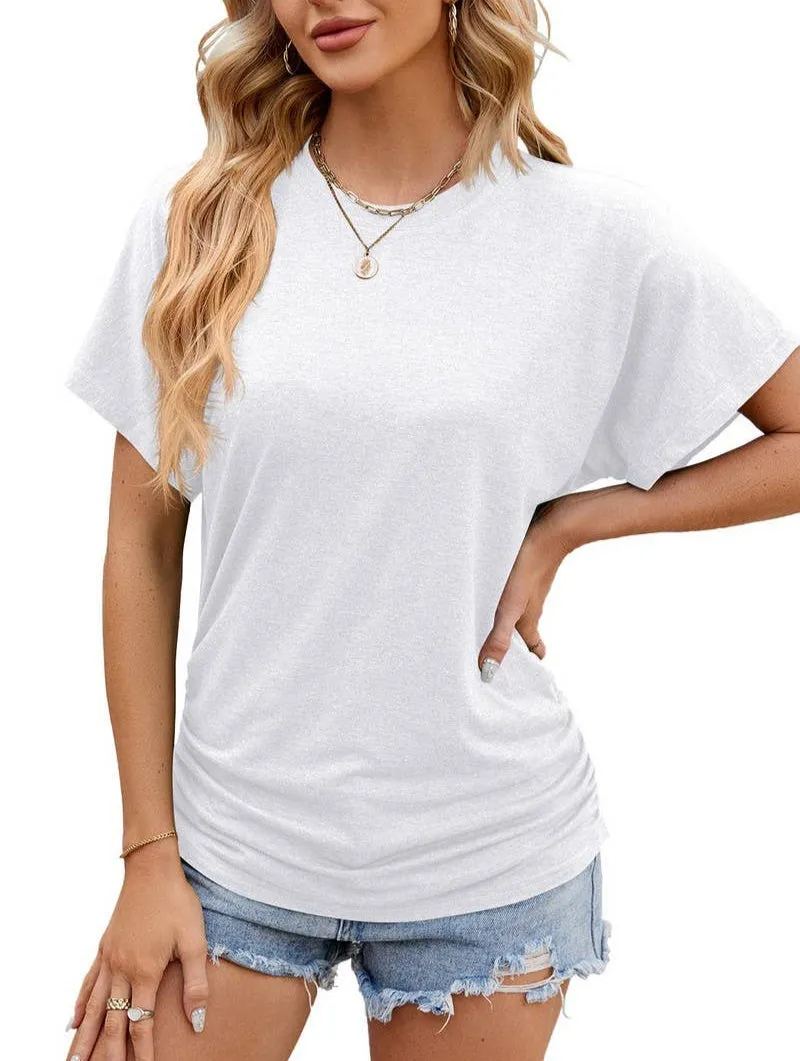 Soft Touch Texture Timeless Piece CREW NECK LOOSE SHORT SLEEVE T SHIRT_CWTSTS0139