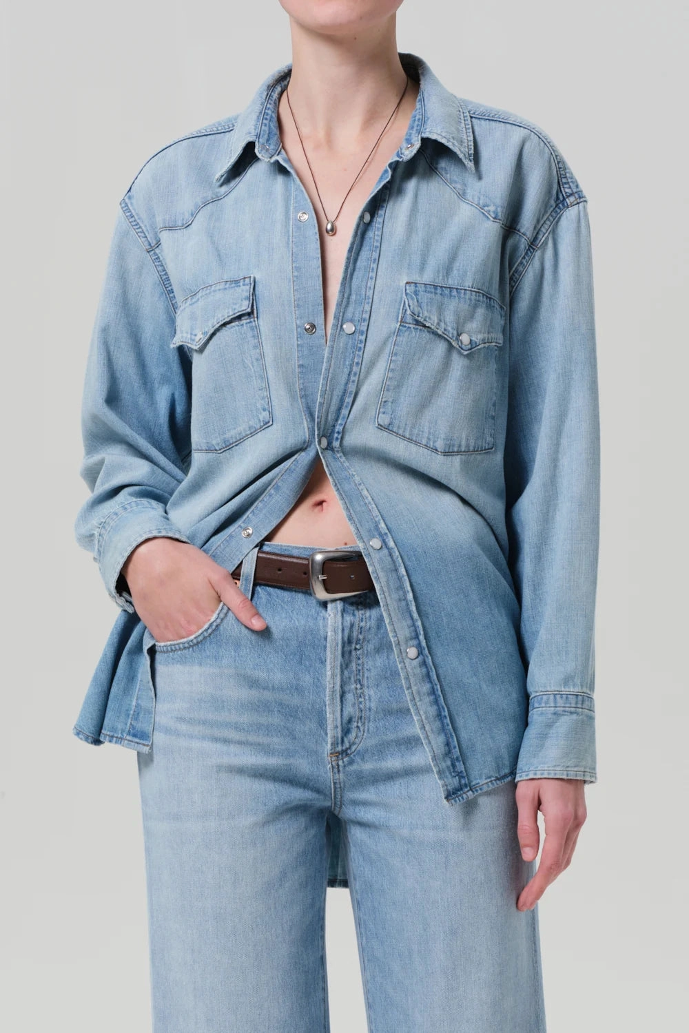 Rancher Kayla Shirt Heather Effect Finish Built In Filter Layer