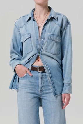 Rancher Kayla Shirt Heather Effect Finish Built In Filter Layer