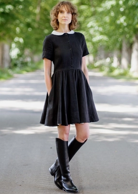 Mini Classic Dress, Short Sleeve Adjustable Straps