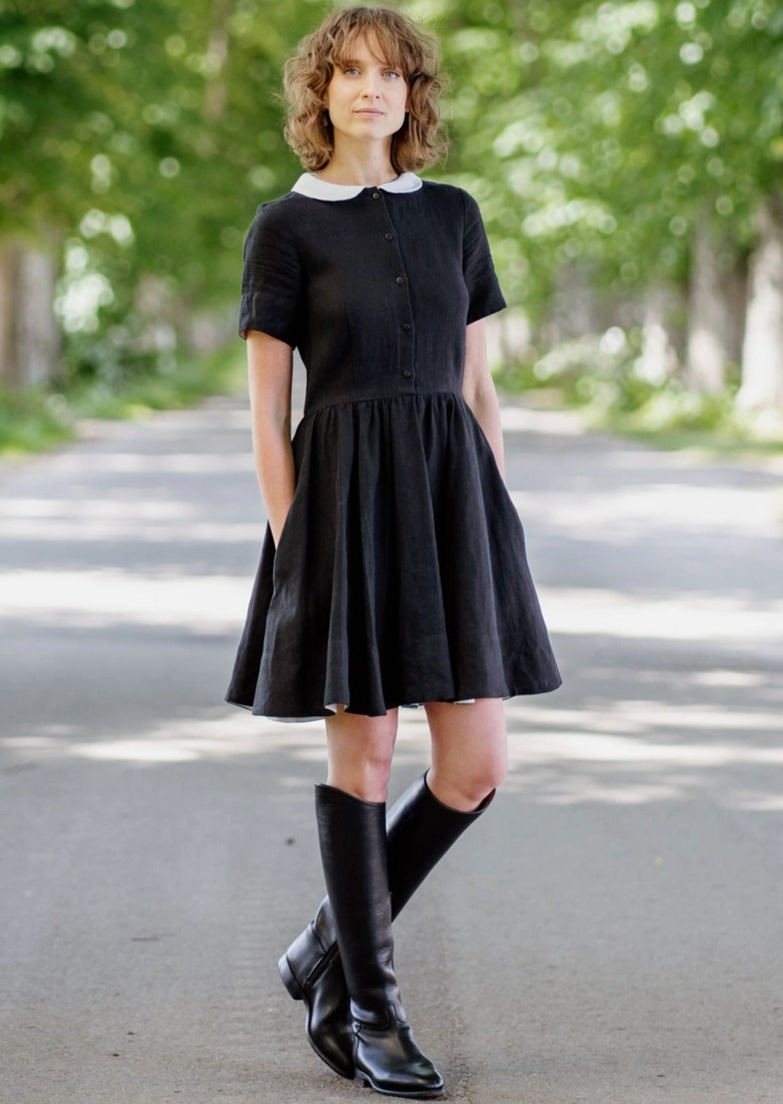 Mini Classic Dress, Short Sleeve Daily Favorite Layering Fit