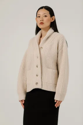 Casual Comfort Layer Knit Fabric Oversized Shawl Cardigan